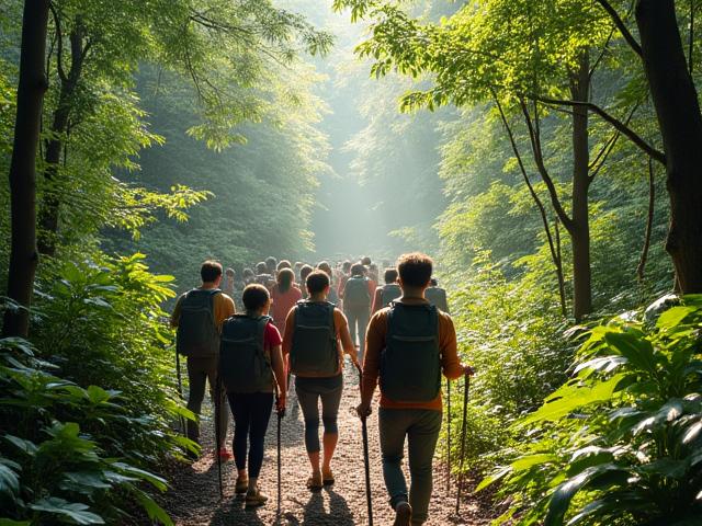 グループによるガイド付き熱帯雨林ツアー